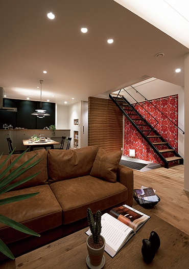 林工務店の注文住宅「壁面の色や柄を変えることでメリハリを」